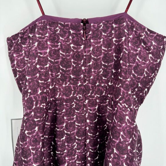 NWT J. CREW Purple Floral Strapless 100% Silk Bodycon Mini Dress Size 0 - Picture 5 of 6